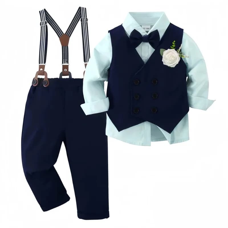 Kids Solid Formal Cotton Suit 1-6 Years