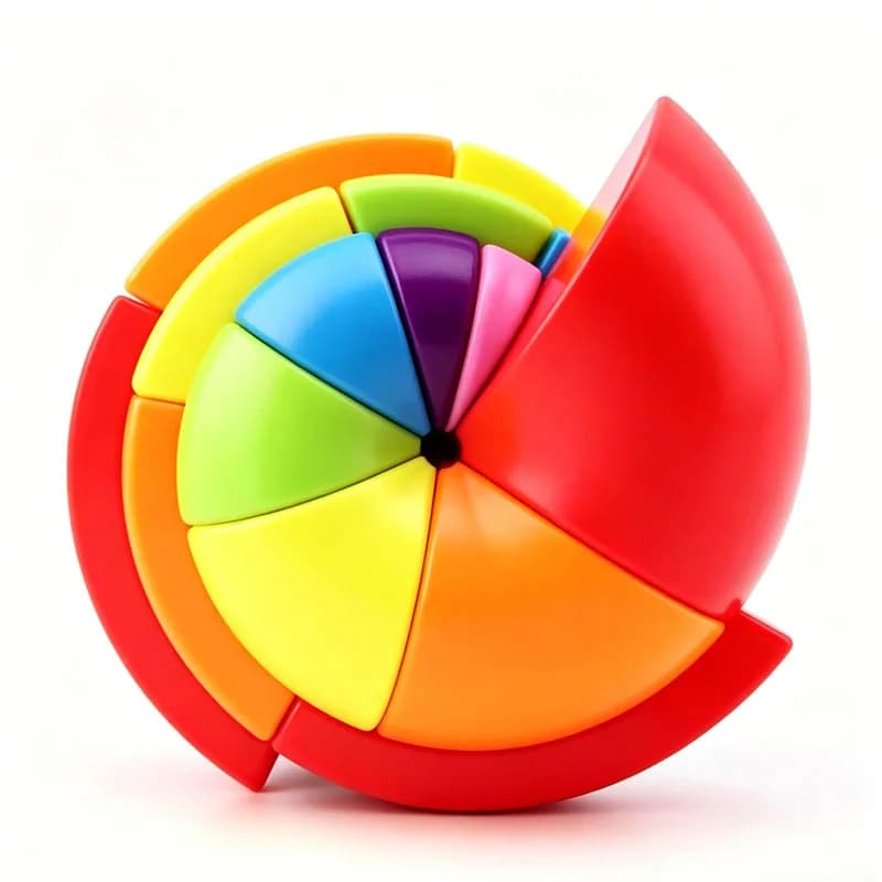 Rainbow Twist Puzzle Cube Speedcube