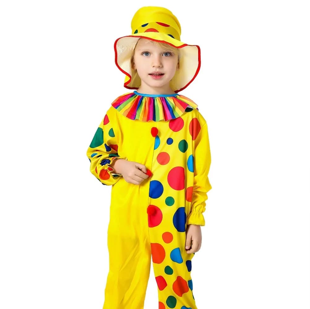 Halloween Clown Costume Performance  Makeup Ball Dressed Up Cosplay Props
