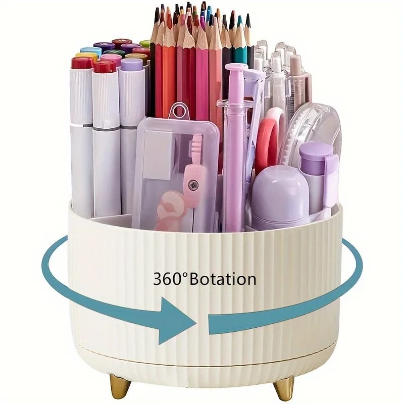 360 Rotating Desktop Pen Holder with 5 Slots