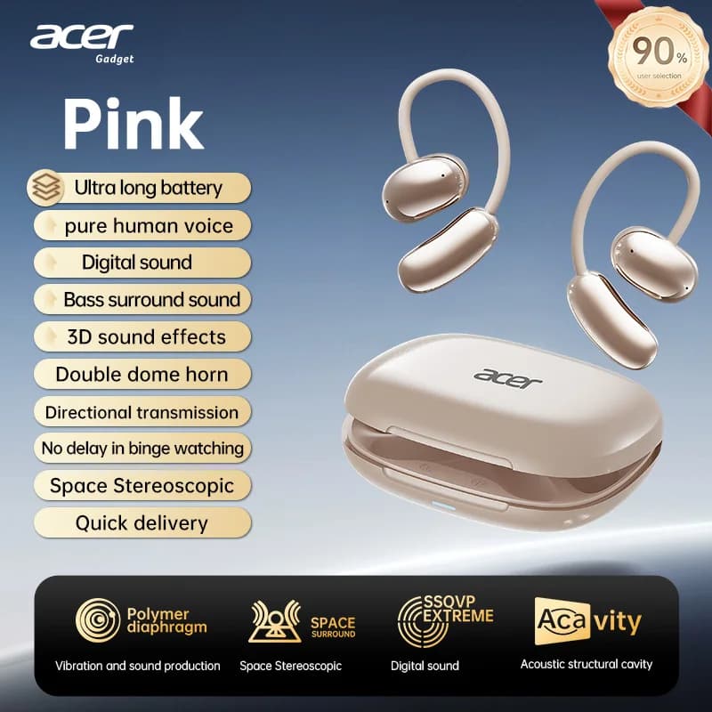Wireless Over-The-Ear Headphones with Open Design