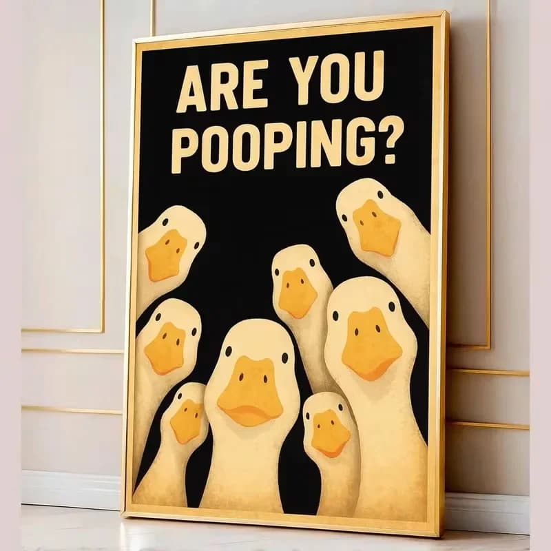 Classic Vintage Duck Canvas Wall Art