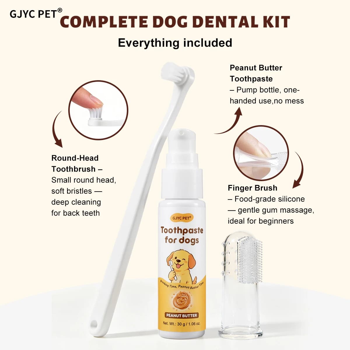 Dog Toothpaste Dental Care Kit Peanut Butter