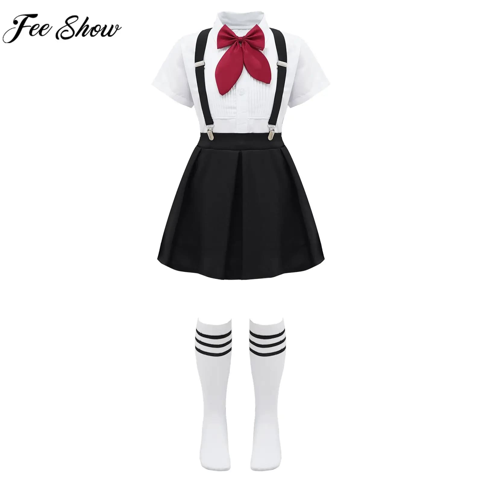 Girls Choir Performance Uniform with Bow Tie