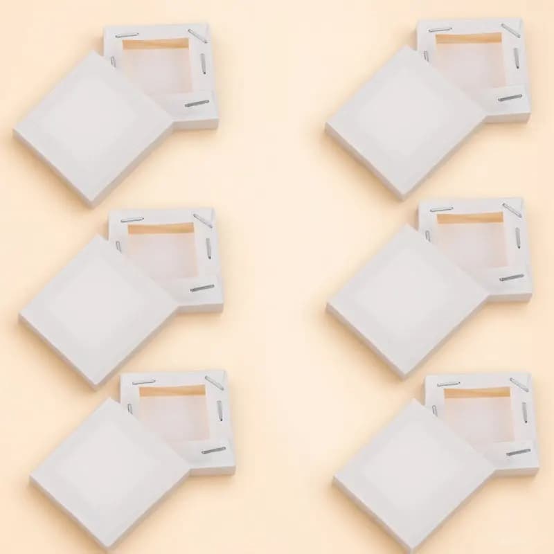 Mini Stretched Canvas Panels 5x5cm, 12-Pack