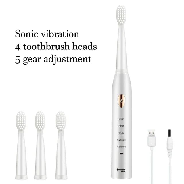 Electric Toothbrush USB Rechargeable IPX7 Waterproof