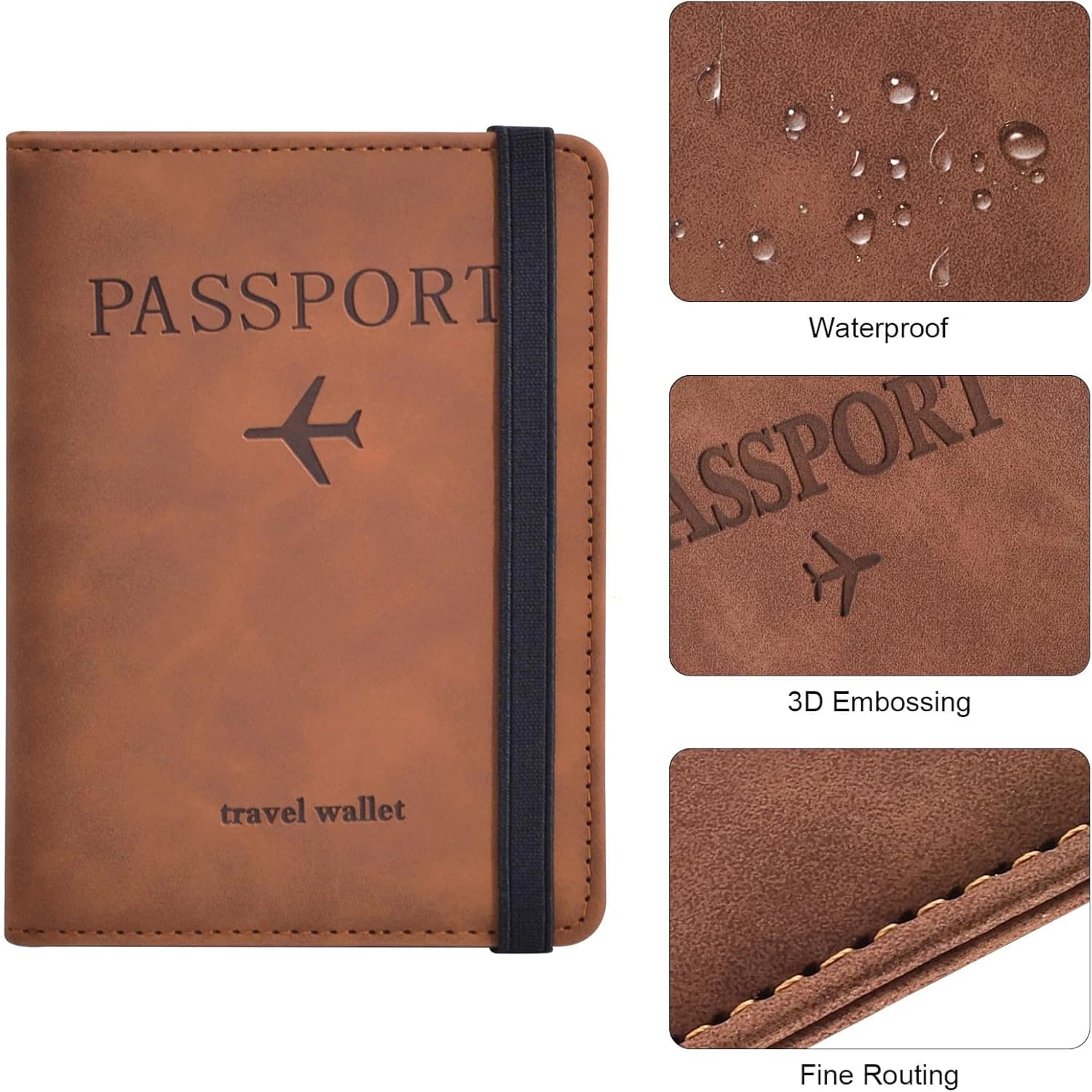 Passport Holder Wallet with RFID Blocking