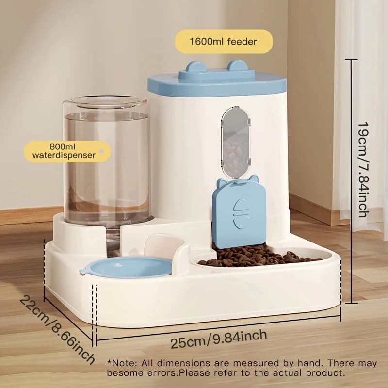 Pet Large-Capacity Feeder Integrated Automatic Water Dispenser Cat Food Bowl Dog Feeding Bowl Cat Bowl Dog Bowl Pet Supplies
