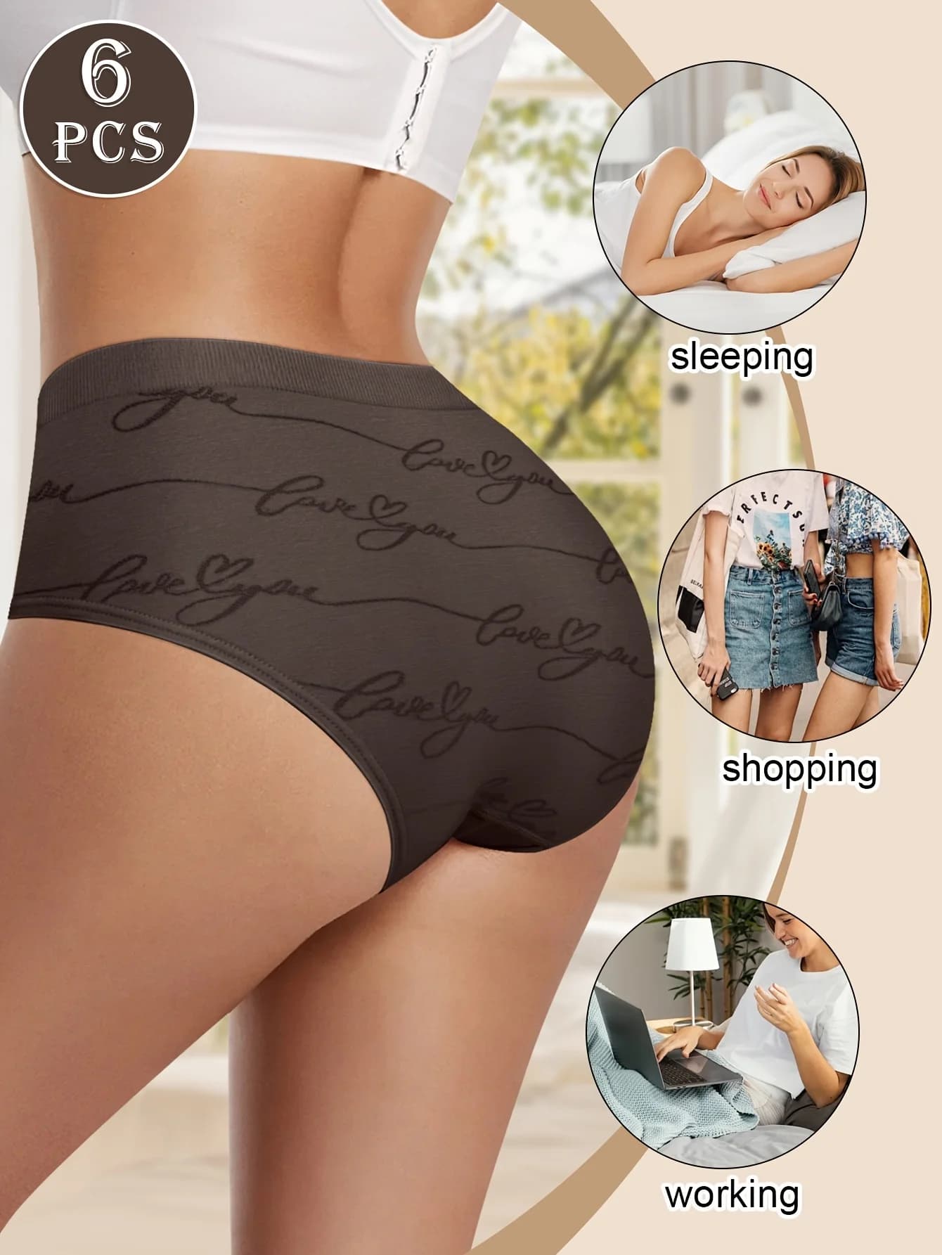 Women's Triangular Panties 6-Pack
