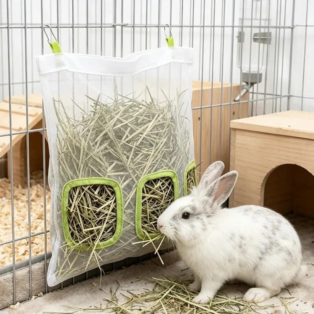 Transparent Hanging Hay Feeder Pouch