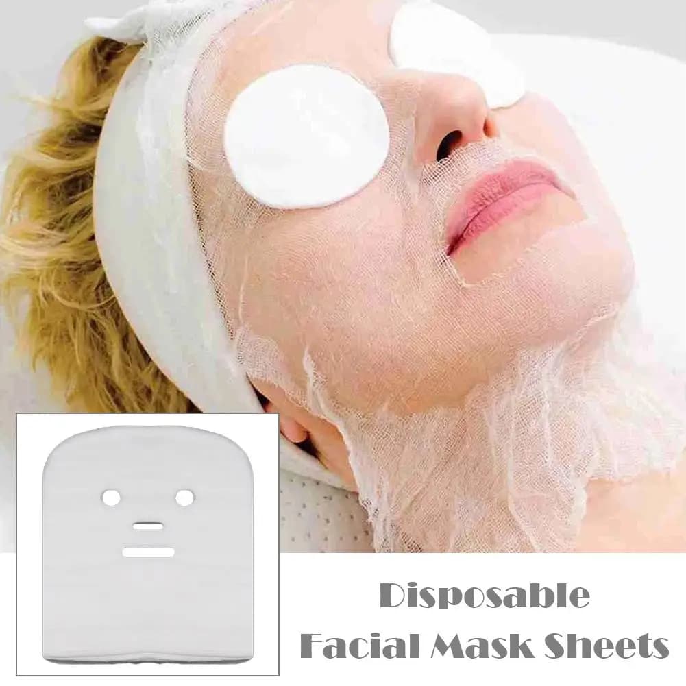 Facial Gauze Mask Sheets - 50 Pack