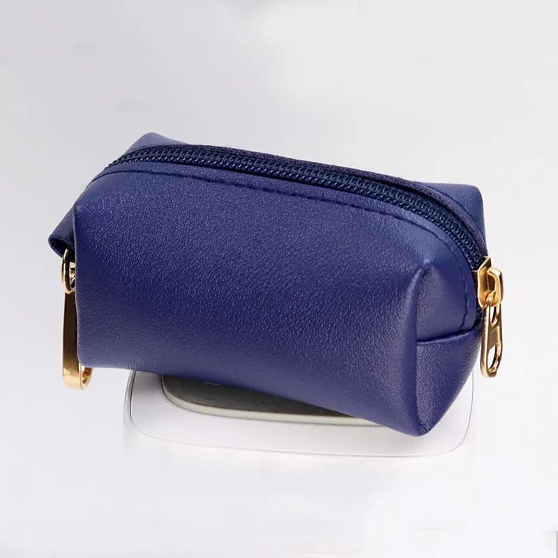 Pet poop bag dispenser dog garbage bag bag PU leather outdoor portable dog walking poop collection box