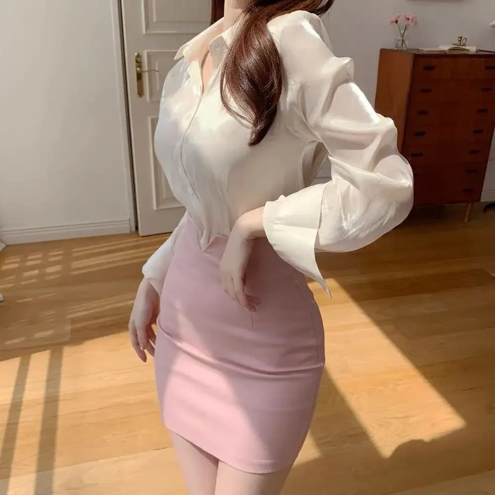 High-Waist Wrap Skirt