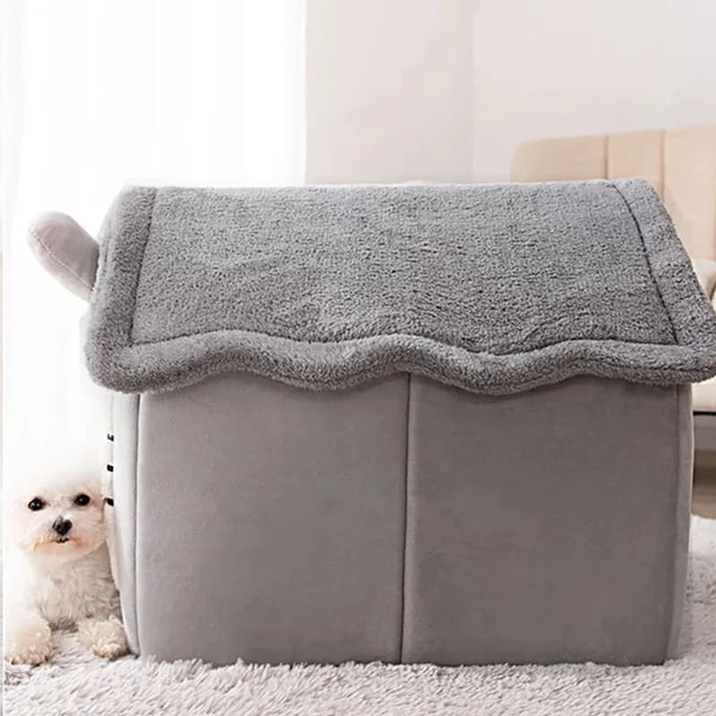 Indoor Soft Pet Bed Tent House with Removable Cushion