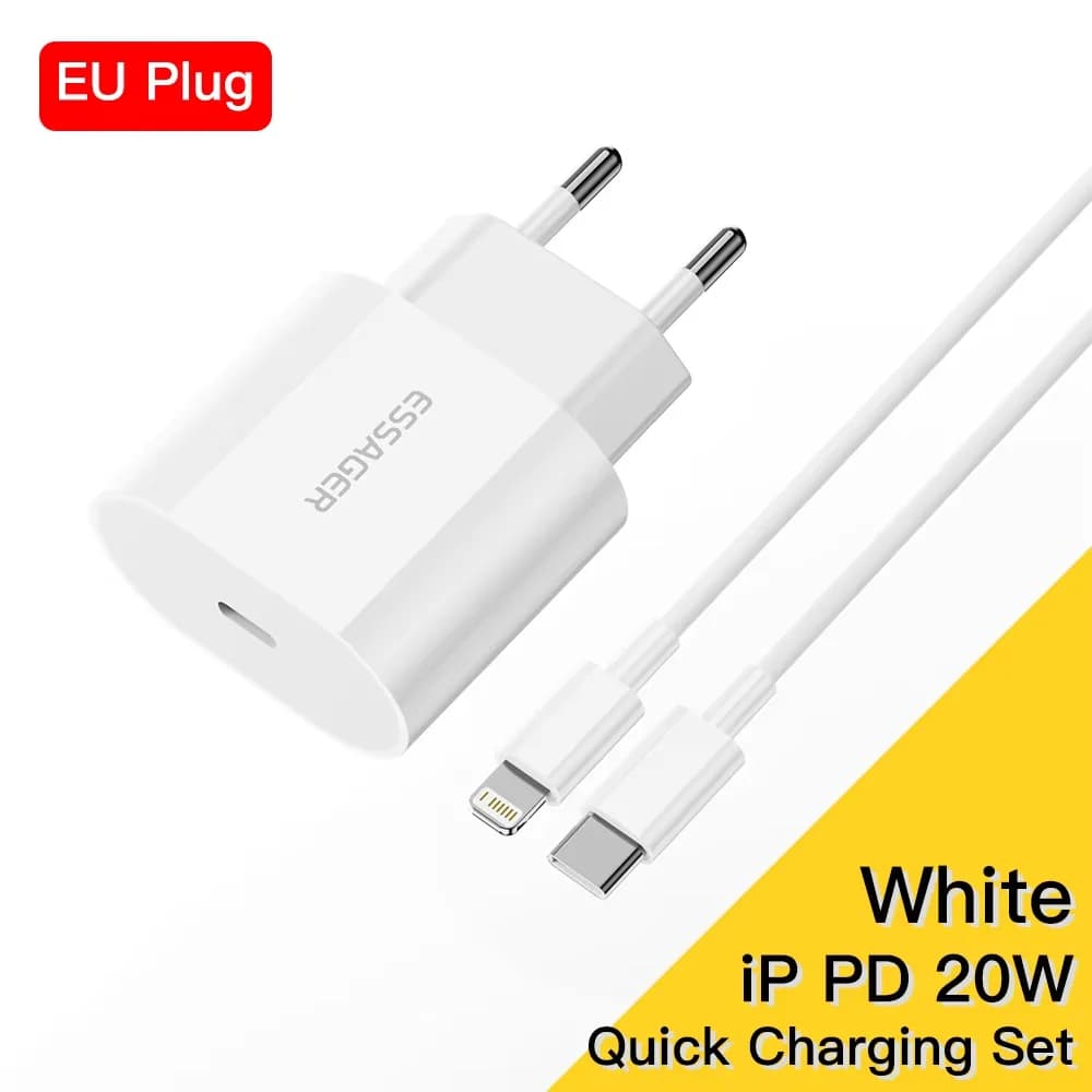20W USB-C Fast Charger with Lightning Cable