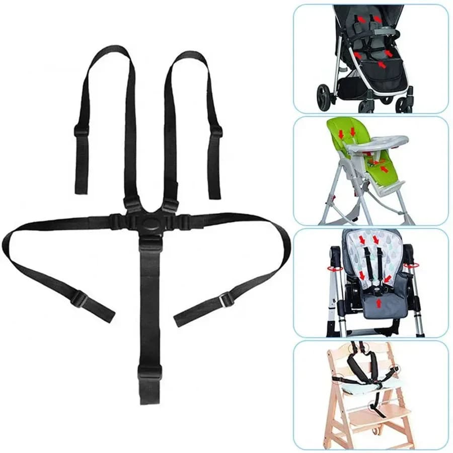 Five-Point Safety Seat Belt for High Chairs