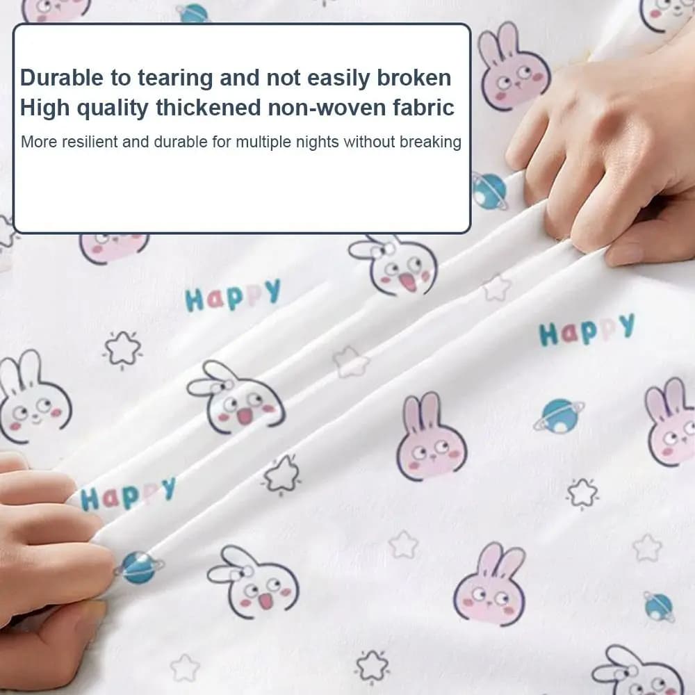 New Disposable Travel Bedding Set 4Piece Double Size Hotel Non Woven Bed Sheet Duvet Cover Pillowcase Portable for Business Trip