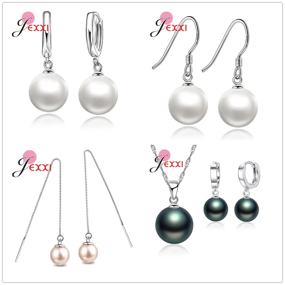 Sterling Silver Pearl Drop Earrings