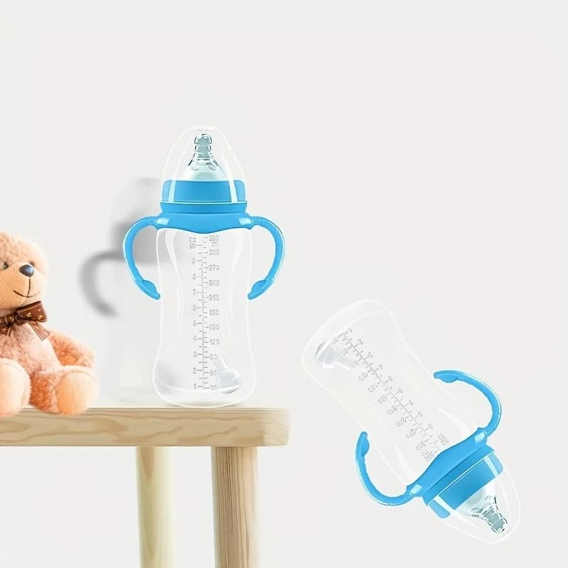 baby bottles, newborn PP bottles with handles for easy grip, suitable for both boys and girls, impact and heat resistant - the p