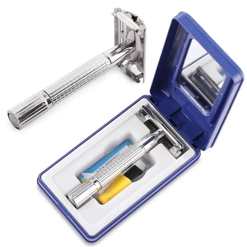 Stainless Steel Straight Razor with 10 Blades