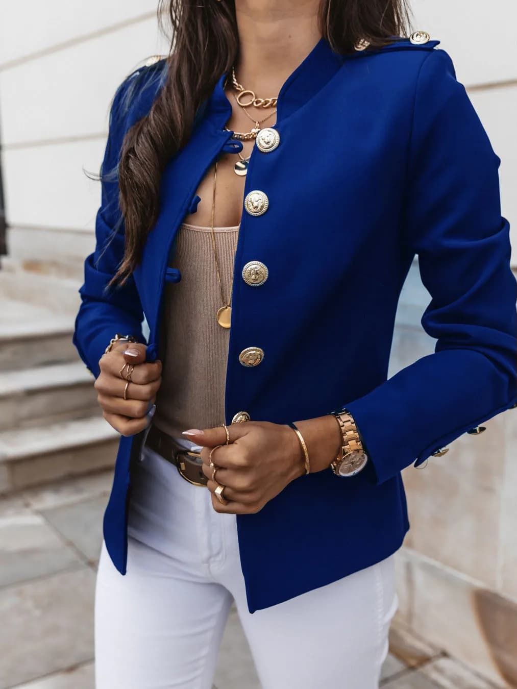 Women's Long-Sleeved Slim Fit Blazer