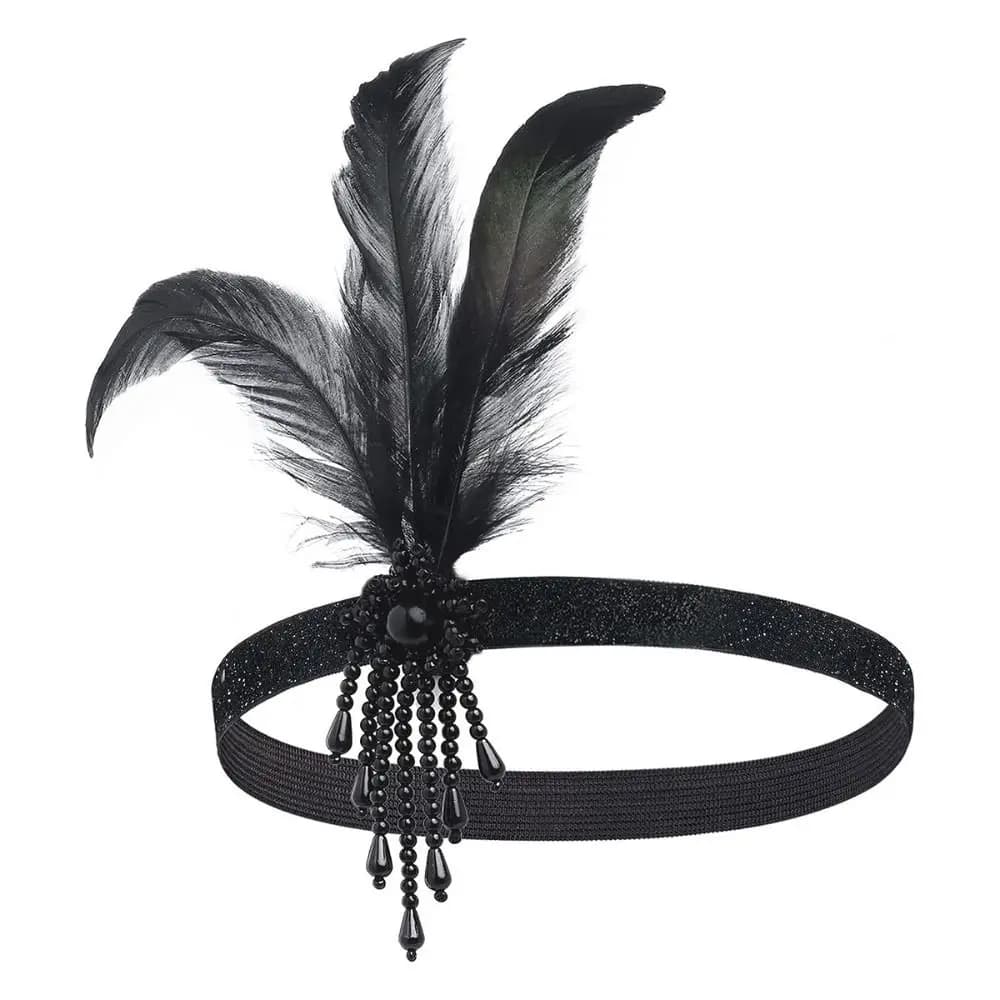 Rhinestone Feather Headband