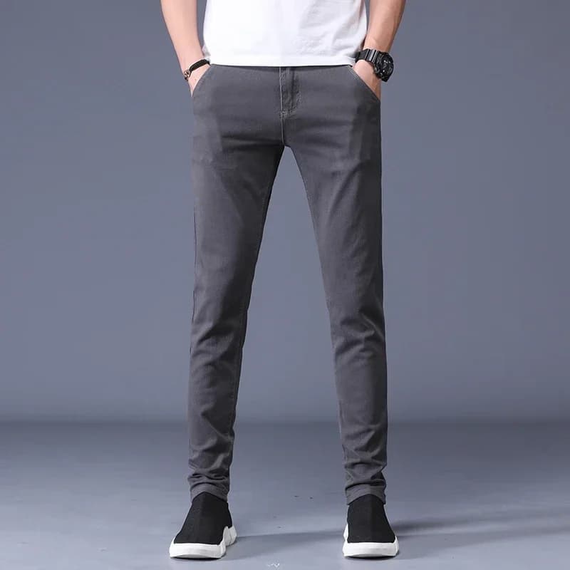 Men's Slim Fit Khaki Casual Trousers