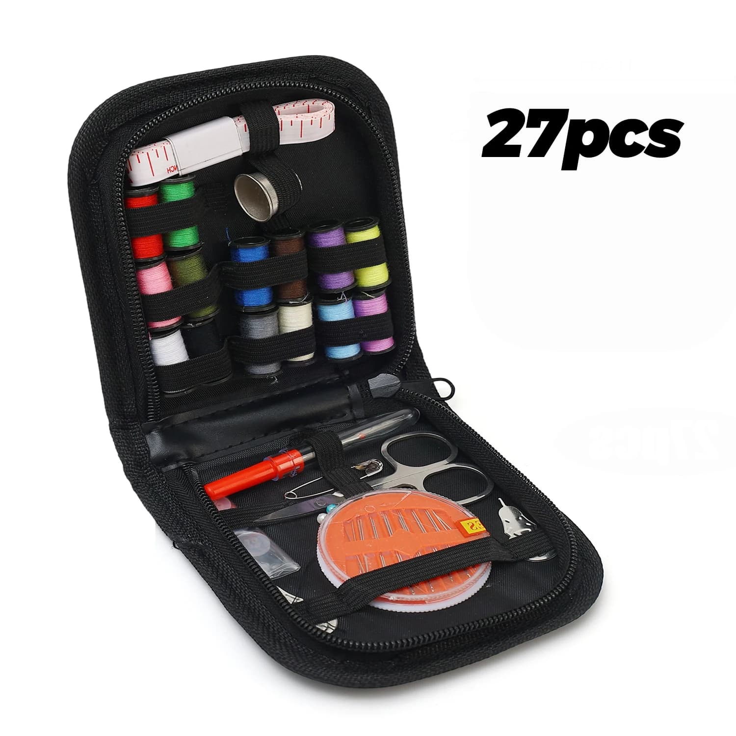 Sewing Kit with Threads Needles Scissors Measuring Tape Portable Travel Home DIY Crafts Hand Repair Embroidery Sewing Tools
