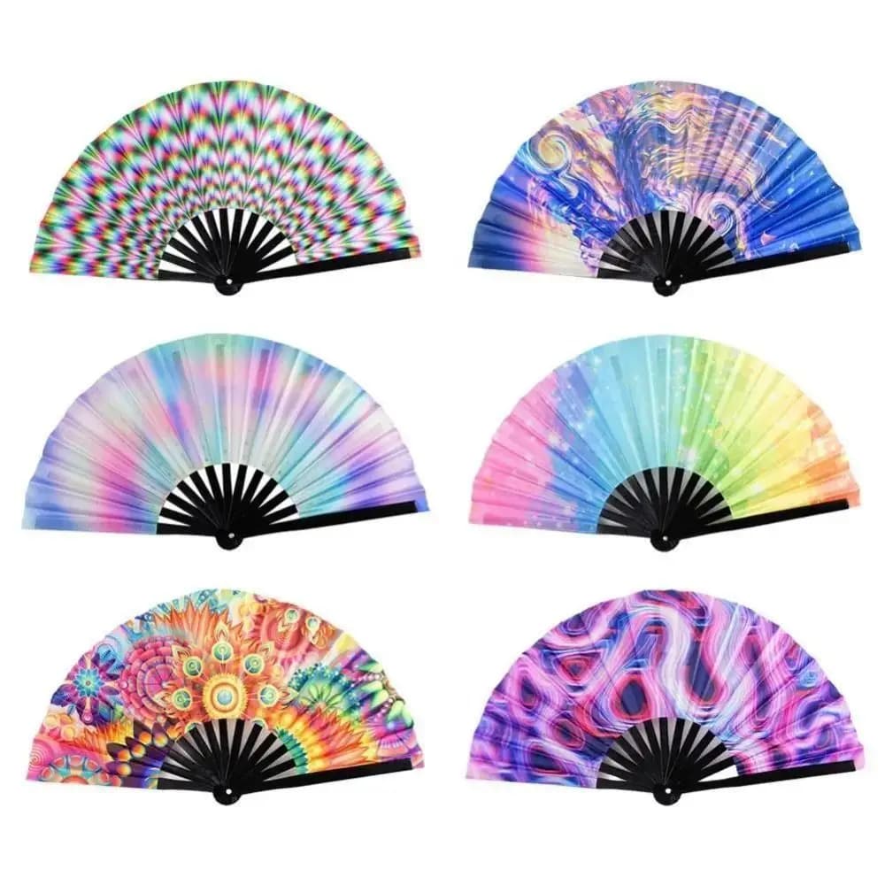 UV Fluorescent Folding Hand Fan