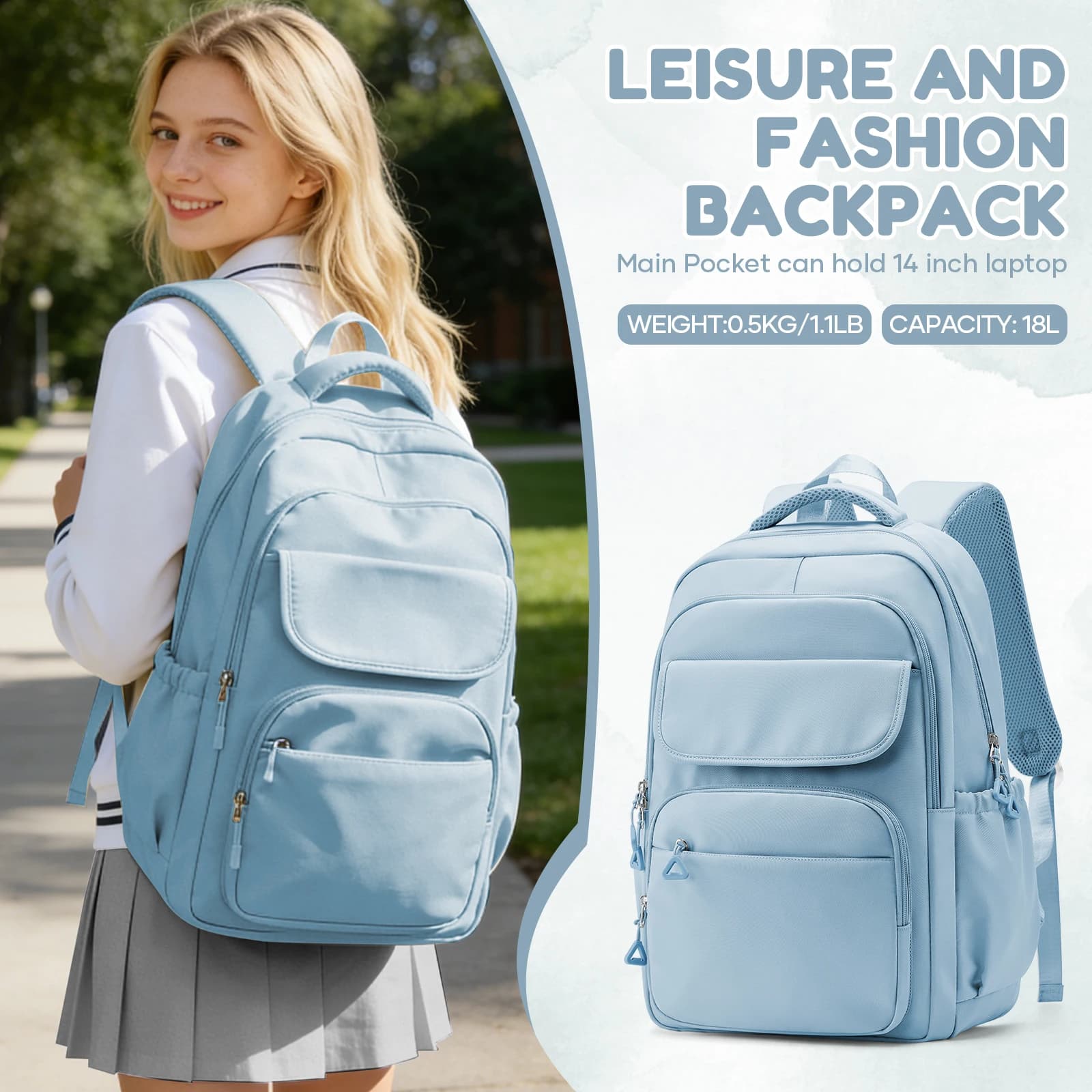 School Backpack with Laptop Compartment