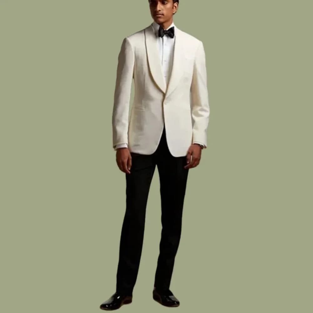 Men's Ivory White Business Jacket