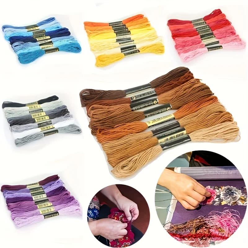 Multicolor DMC Cross Stitch Thread Skeins Kit
