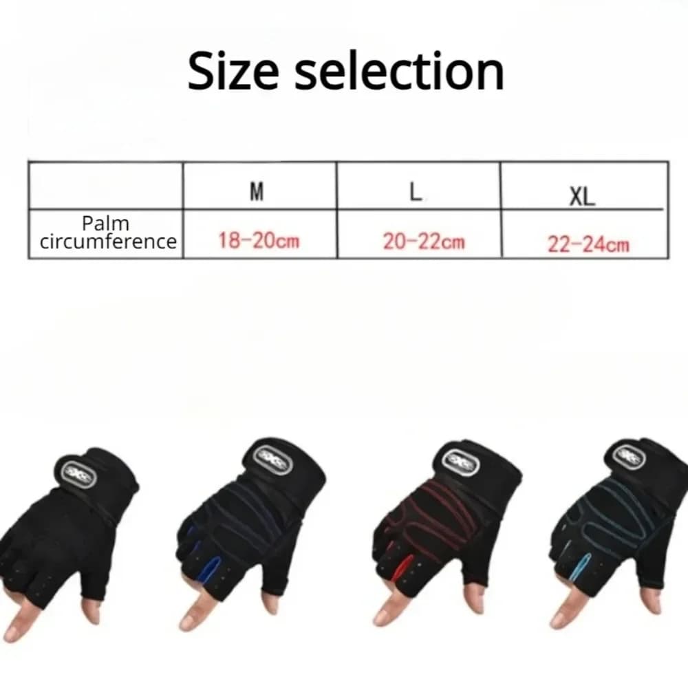 Half-Finger Wrist Guard Gloves for Fitness