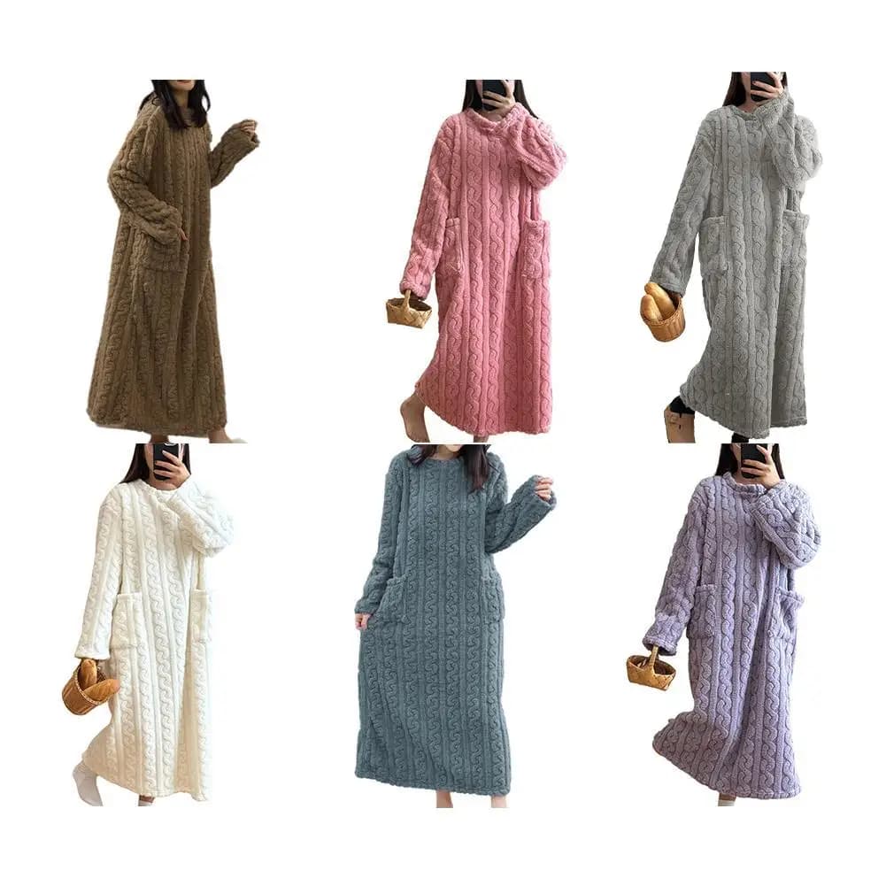 Women's Coral Velvet Winter Nightgown