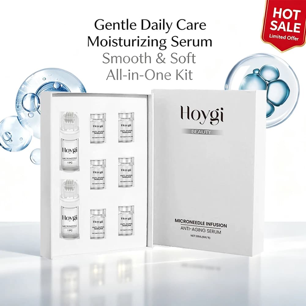 Facial Roller Skincare Set Moisturizing Smoothing Hydrating Daily Face Care Serum Kit Gentle Skin Nourishment