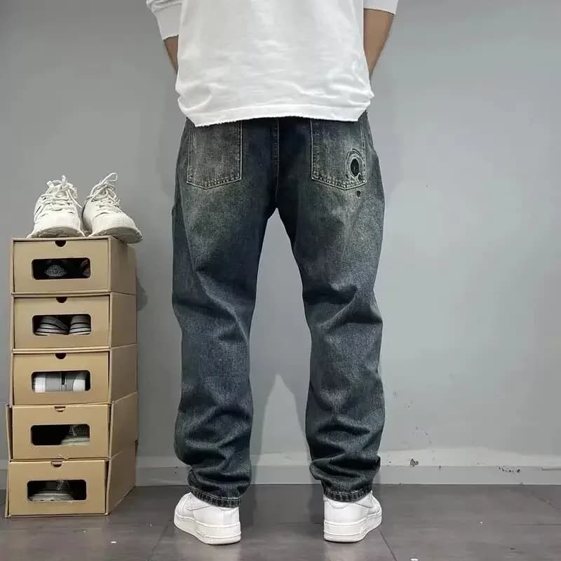 Men's Heavy Duty Washed Denim Jeans