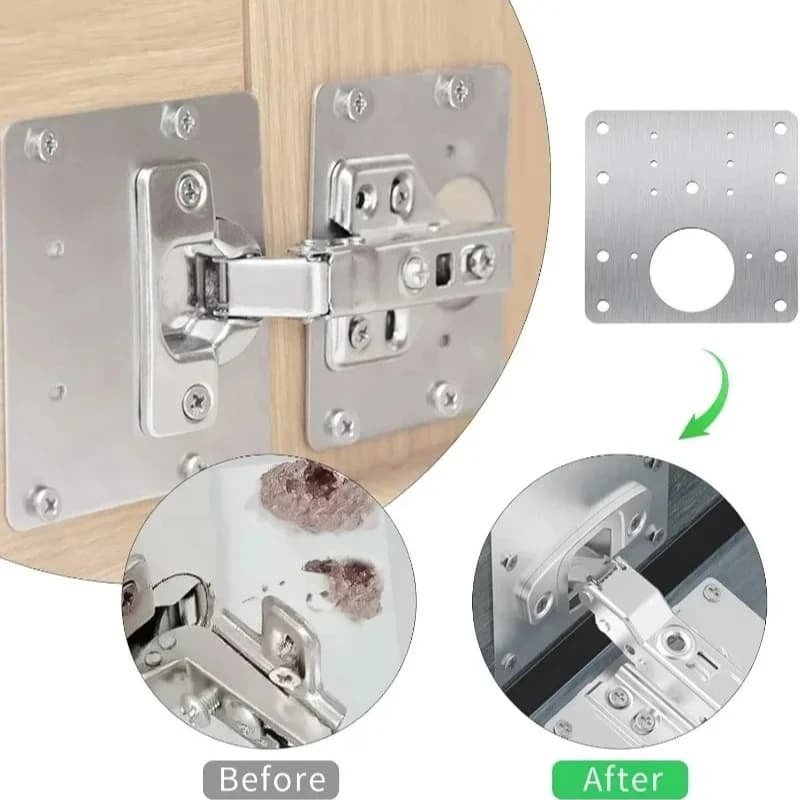 Stainless Steel Hinge Repair Mounting Plate