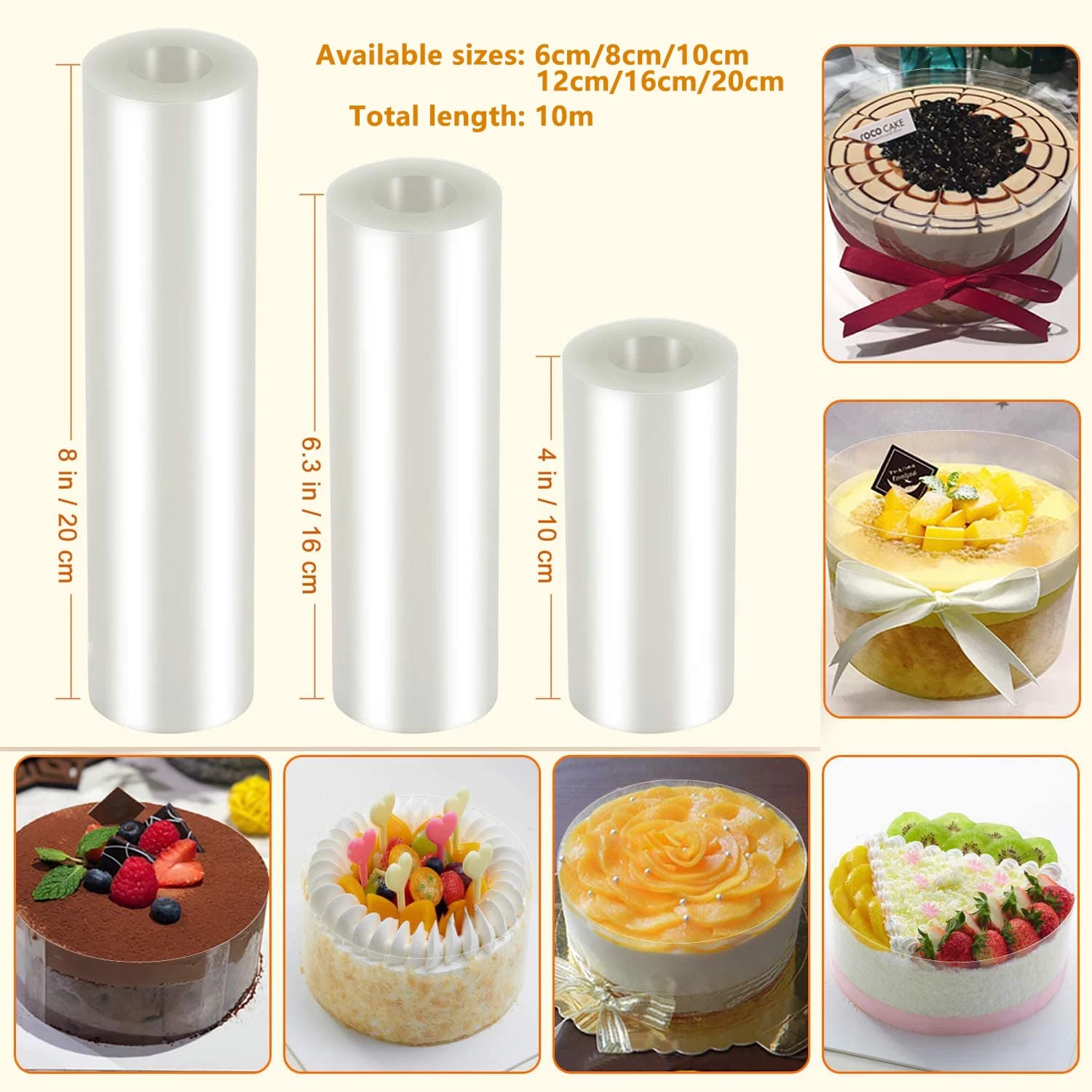 Acetate Cake Collar Film Roll