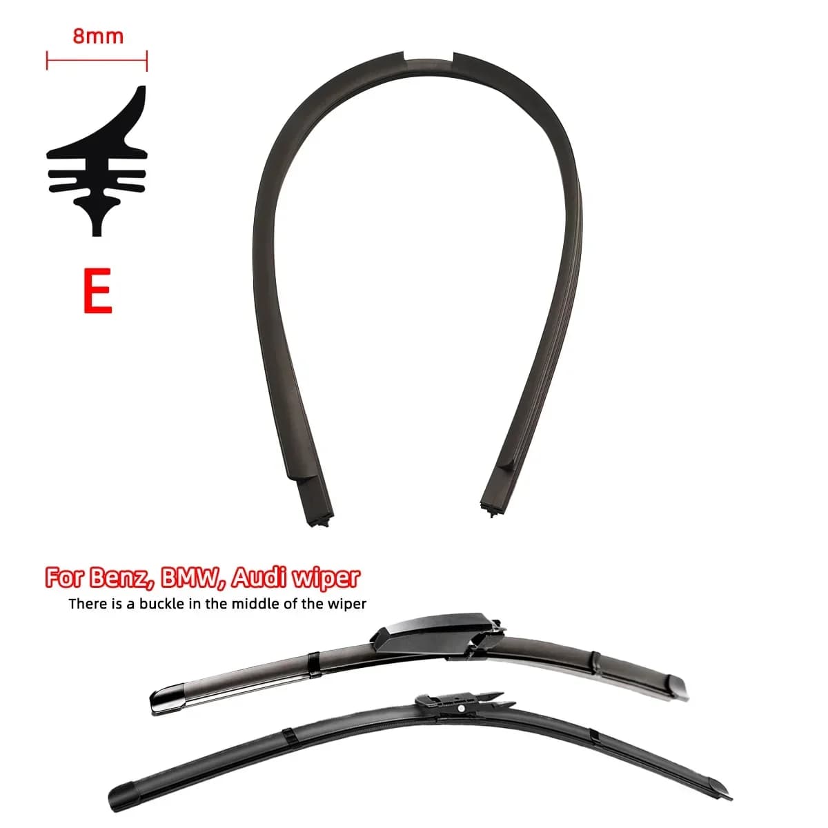 Universal Windshield Wiper Blade Refill Strips