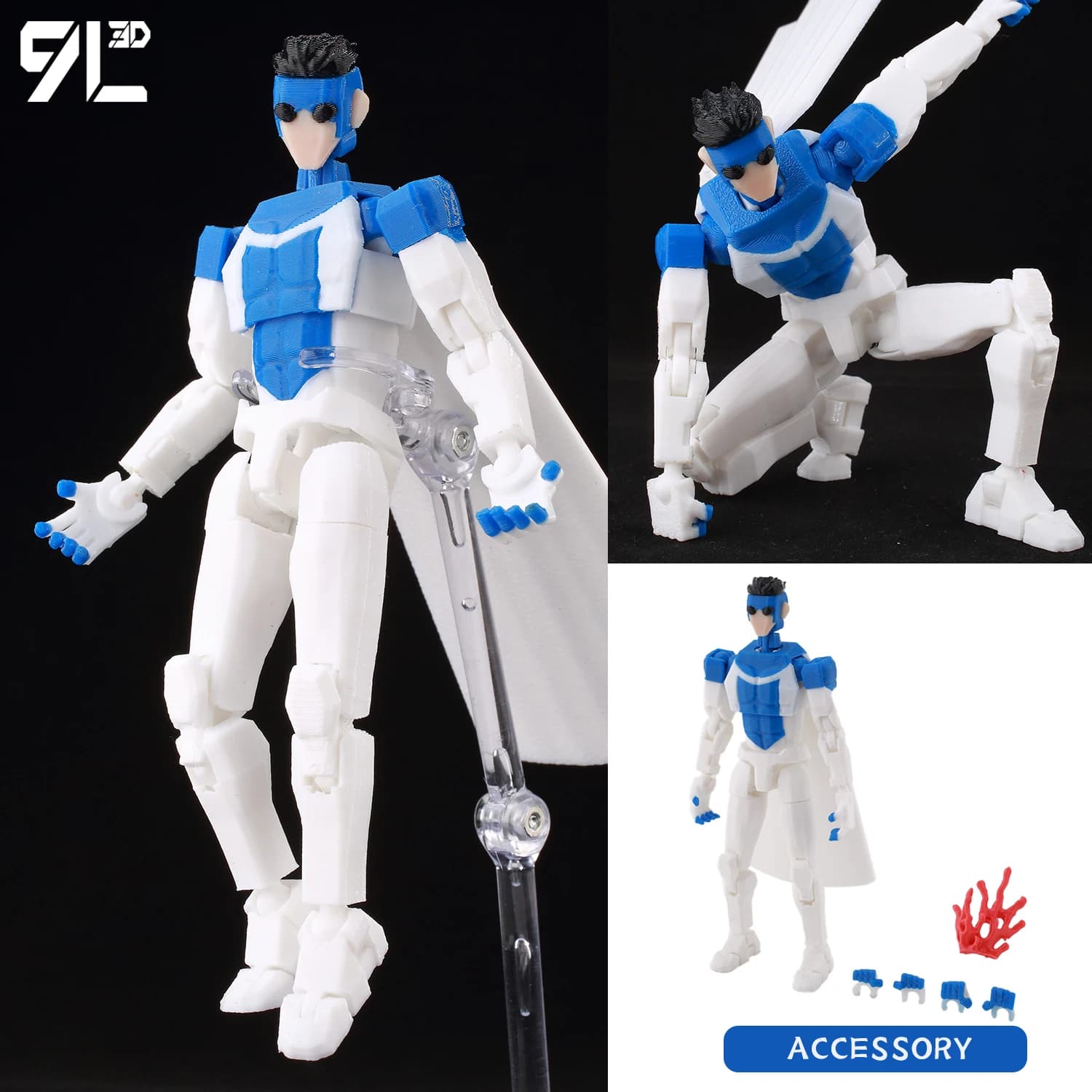 Nova T Posable Action Figure with Interchangeable Parts