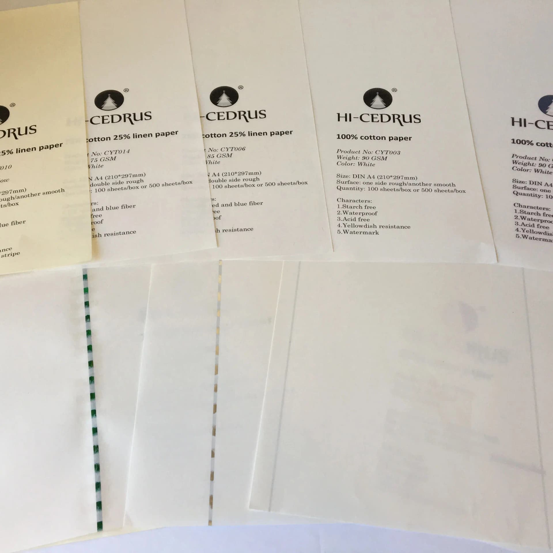 Cotton and Linen Paper Sample Pack