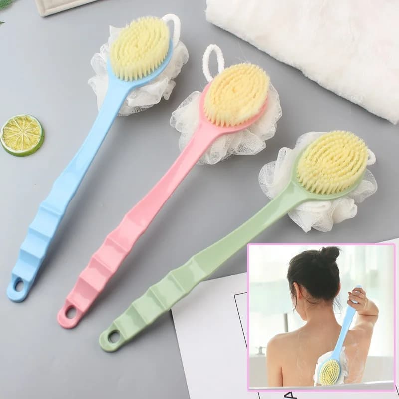 Long Handle Dual-Sided Bath Brush Scrubber