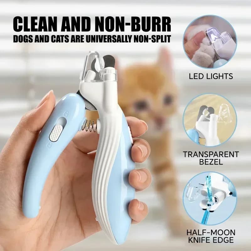 LED Pet Nail Clippers with Safety Guard