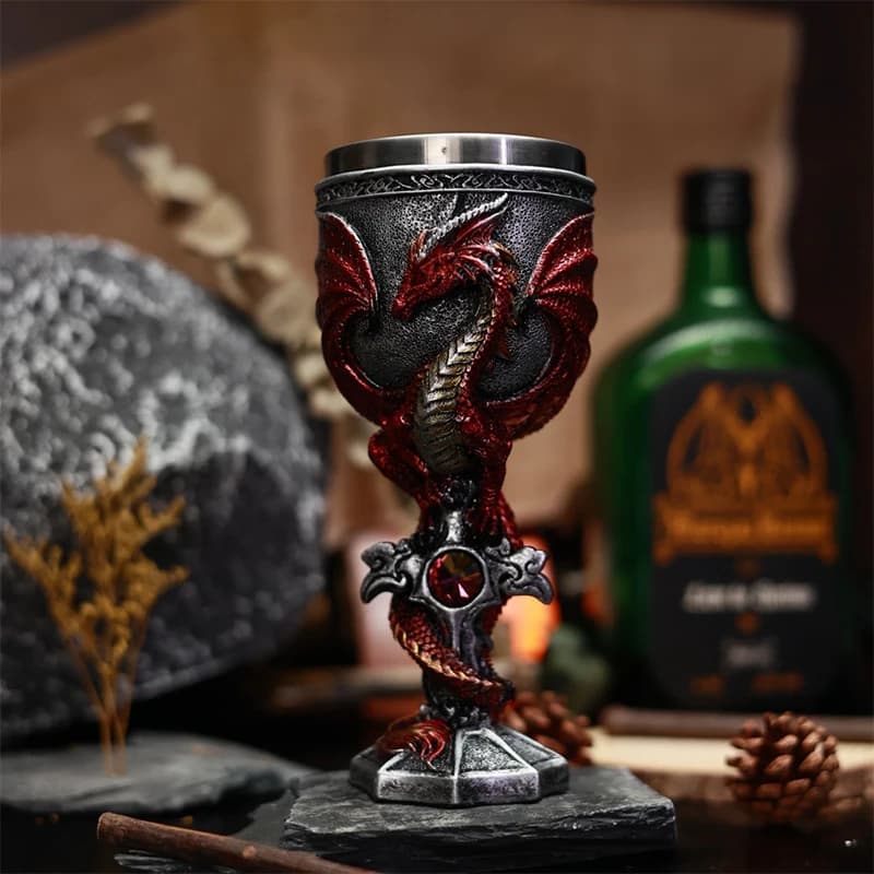 Medieval Dragon Goblet Chalice