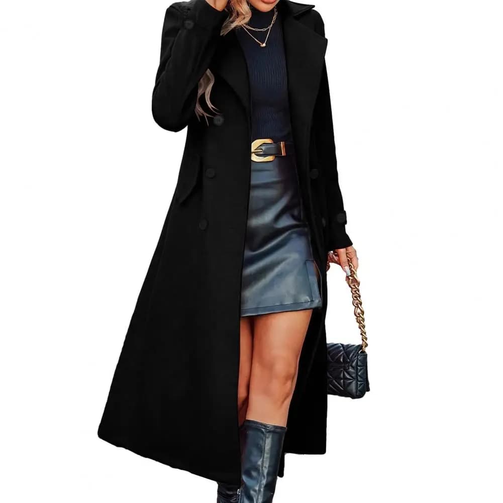 Women's Double-Breasted Wool Coat