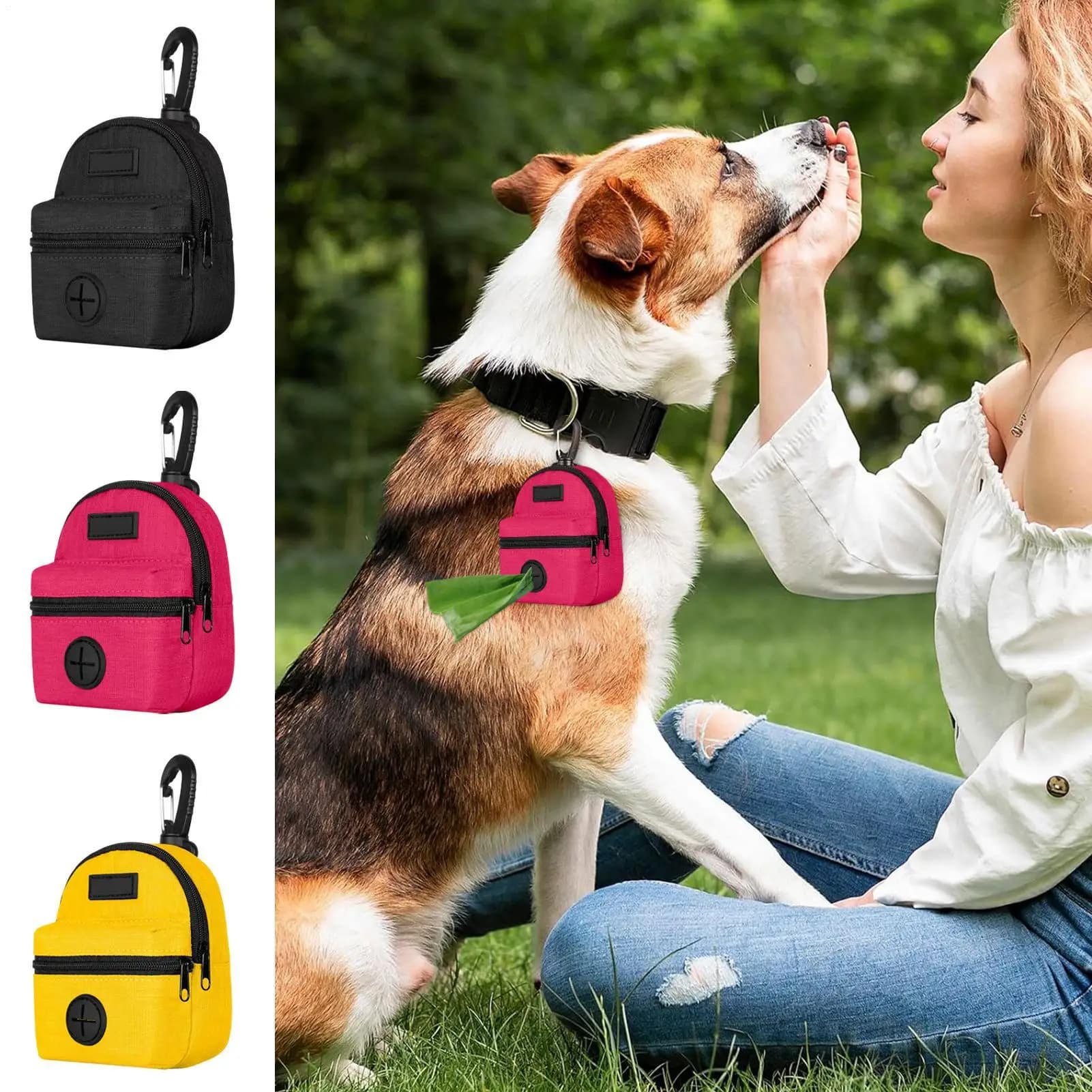 Dog Treat Pouch with Poop Bag Dispenser