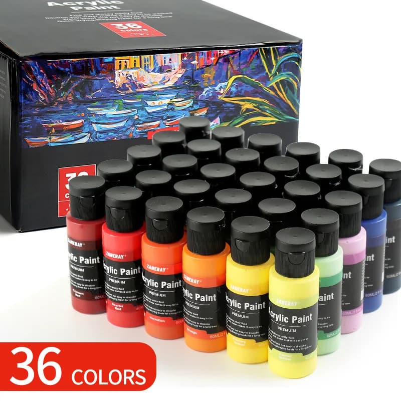 Acrylic Pigment Set 24/36 Colors 60ml