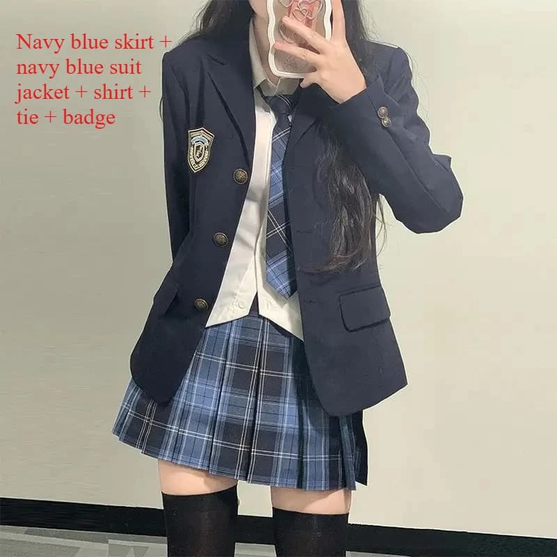 Female Student School Uniform Jacket Set