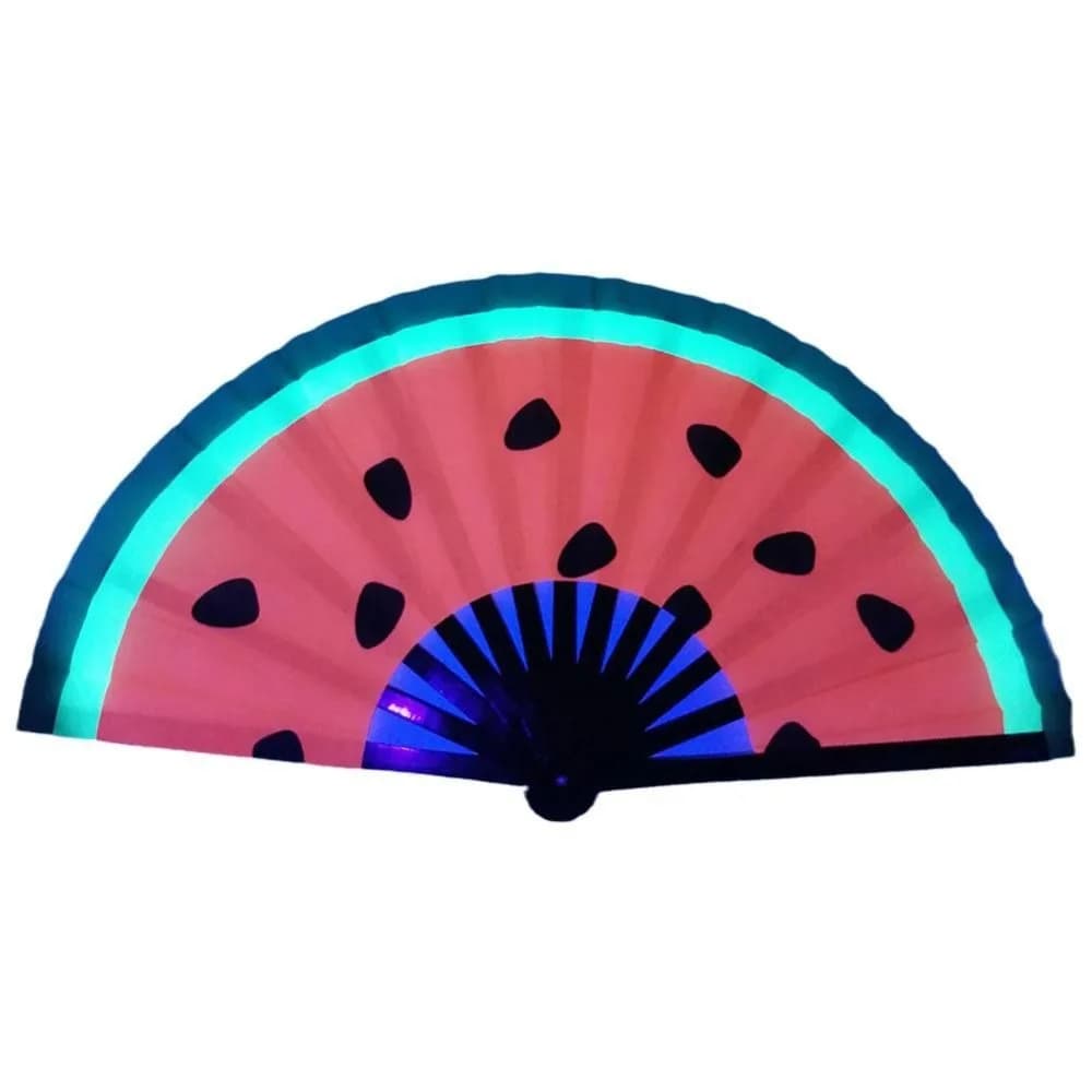UV Fluorescent Folding Hand Fan