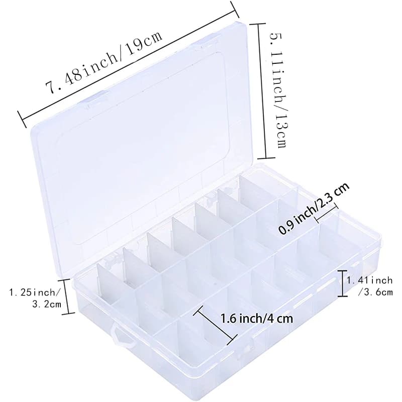 24-Cell Embroidery Floss Storage Box